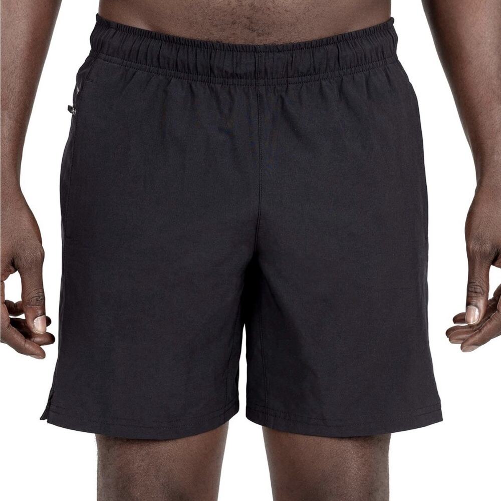 Layer 8 - Men’s Black Athletic Training Shorts With Pockets - Size Large